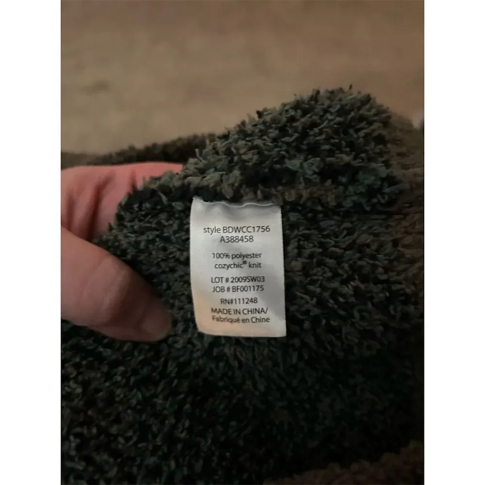 Barefoot Dreams Women's XS Green Camo CozyChic Pullover Sweater - Picture 8 of 9